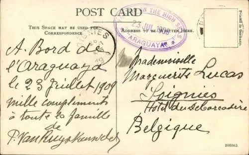 Ak Dampfer RMS Araguya, Royal Mail Steam Packet Company