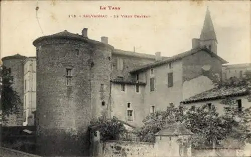 Ak Salvagnac Tarn, das alte Schloss