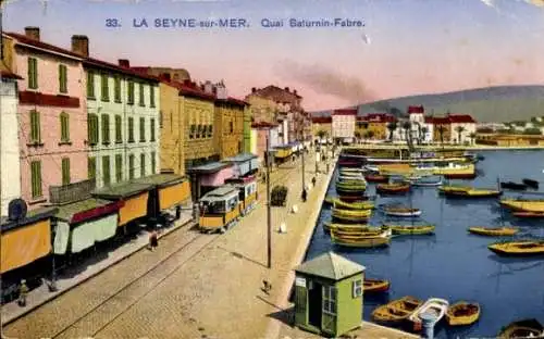 Ak La Seyne sur Mer Var, Quai Saturnin Fabre