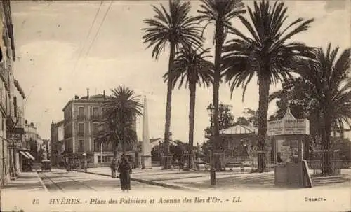 Ak Hyères Var, Place des Palmiers, Avenue des Iles d’Or