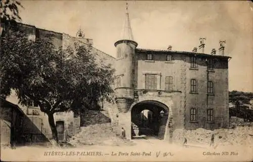 Ak Hyères les Palmiers Var, Porte St. Paul