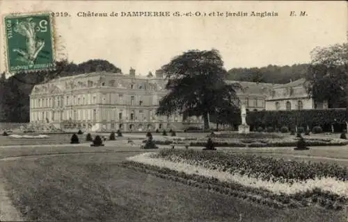 CPA Dampierre Seine-et-Oise Yvelines, Chateau, jardin Anglais