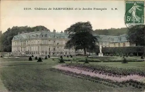 Ak Dampierre Seine-et-Oise Yvelines, Schloss, Jardin Francais