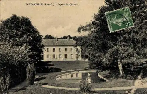 Ak Flexanville Yvelines, Facde du Chateau