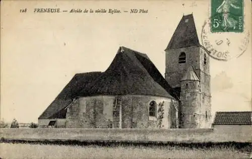 Ak Freneuse Yvelines, Abside de la vieille Eglise