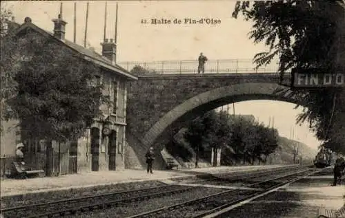 Ak Conflans-Sainte-Honorine Yvelines, Bahnhof Fin d'Oise