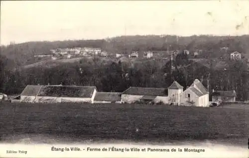 Ak L'Etang la Ville Yvelines, Ferme, Panorama de la Montagne