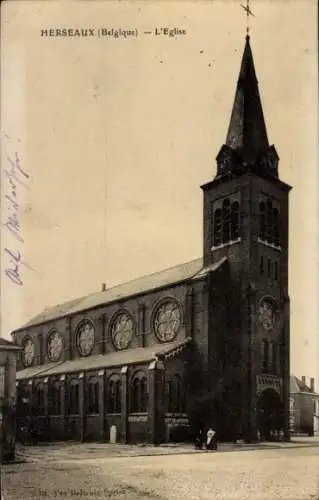 Ak Herseaux Herseeuw Mouscron Wallonien Hennegau, Kirche