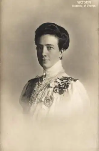 Ak Viktoria von Baden, Königin von Schweden, Portrait