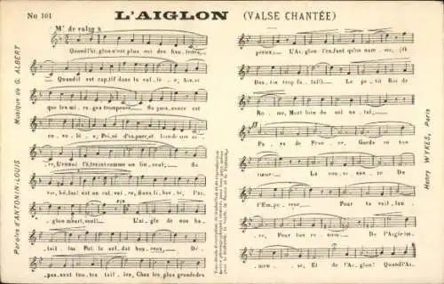 Lied Ak L'Aiglon, Antonin-Louis, G. Albert