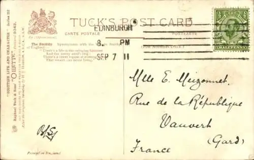 Künstler Ak Inneres einer Schmiede