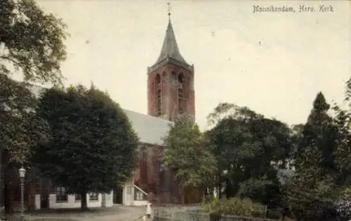 Ak Monnikendam Waterland Nordholland Niederlande, Herv. Kerk