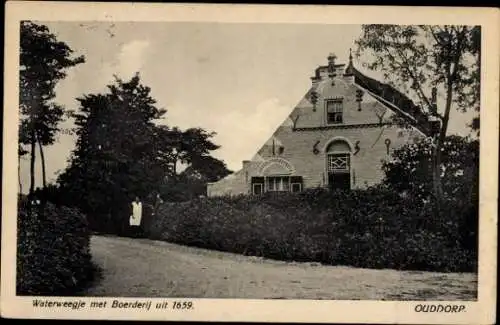 Ak Oostdijk Ouddorp Südholland, Waterweegje, Bauernhaus von 1659