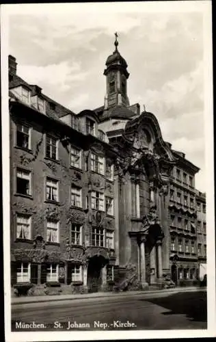 Ak München, St. Johann Nep.-Kirche