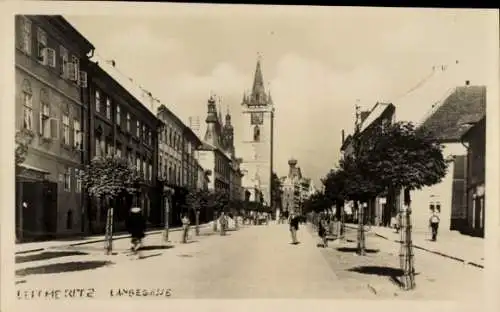 Ak Litoměřice Leitmeritz Region Aussig, Langegasse