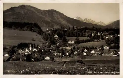 Ak Bad Kohlgrub in Oberbayern, Blick auf  Berglandschaft, Wohnhäuser