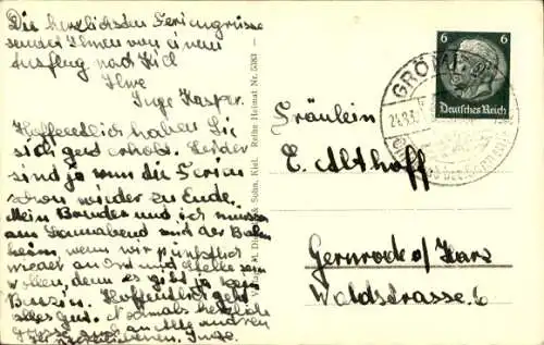 Ak Kiel in Schleswig Holstein, Hafen, Kriegsschiffe