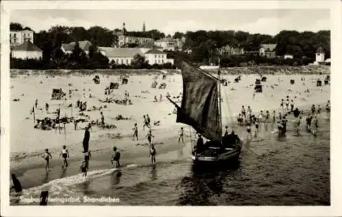 Ak Ostseebad Heringsdorf auf Usedom, Strandleben