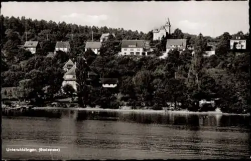 Ak Unteruhldingen Uhldingen Mühlhofen am Bodensee, Schöne Landschaft, Bodensee, Häuserfront, K...