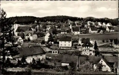 Ak Etzelwang in der Oberpfalz, Dorfansicht, Häuser, Bäume, Kirche, ländliche Umgebung