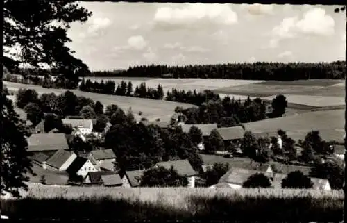 Ak Cottenau Wirsberg im Fichtelgebirge, Gesamtansicht, Gasthof Zum schwarzen Roß