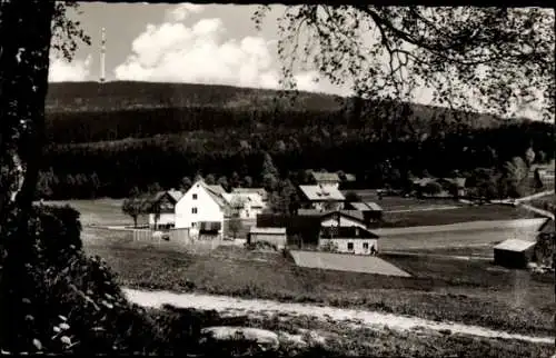 Ak Fleckl im Fichtelgebirge Warmensteinach Oberfranken, Blick zum Fernsehturm