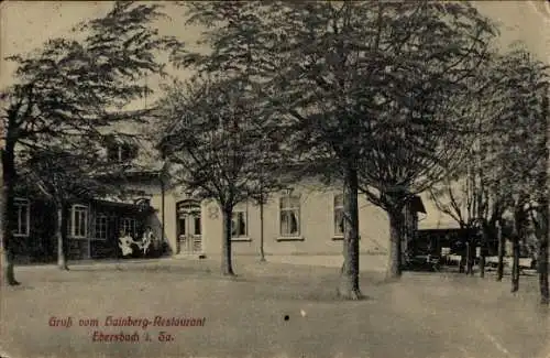 Ak Ebersbach in Sachsen Oberlausitz, Hainberg-Restaurant