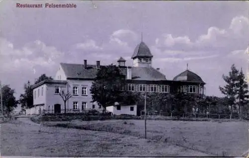 Ak Ebersbach bei Großenhain Sachsen, Restaurant Felsenmühle, Ausflugsziel, Aussichtspunkt, his...