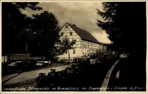 Foto Ak Illingmühle Gimmlitztal Hartmannsdorf Reichenau, Gasthaus