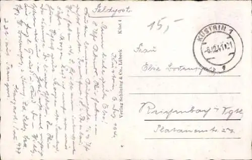 Ak Kostrzyn nad Odrą Cüstrin Ostbrandenburg, Partie am Bahnhof