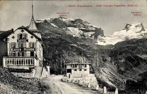 Ak Unterschächen Kanton Uri, Hotel Klausen Passhöhe, Kammlistock, Scheerhorn