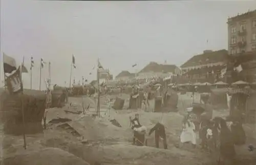 Original Foto Westerland auf Sylt, Strand, um 1900