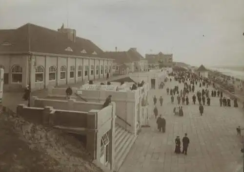 Original Foto Westerland auf Sylt, Strandterrasse, um 1900