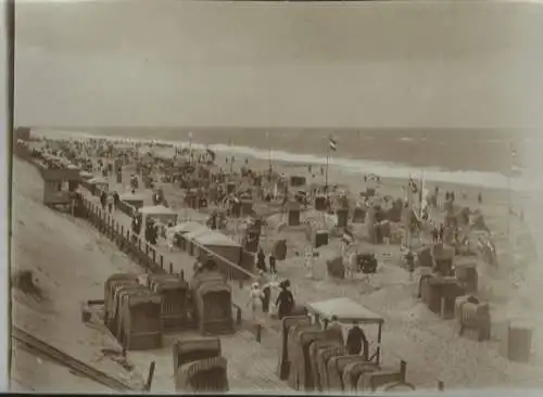 Original Foto Westerland auf Sylt, Strandburgen, um 1900