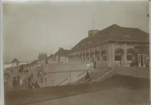 Original Foto Westerland auf Sylt, Strandterrasse, um 1900