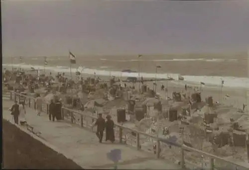 Original Foto Westerland auf Sylt, Strandleben, um 1900