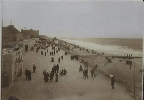 Original Foto Westerland auf Sylt, Strandterrasse, um 1900