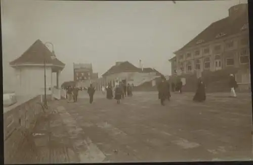 Original Foto Westerland auf Sylt, Strandterrasse, um 1900