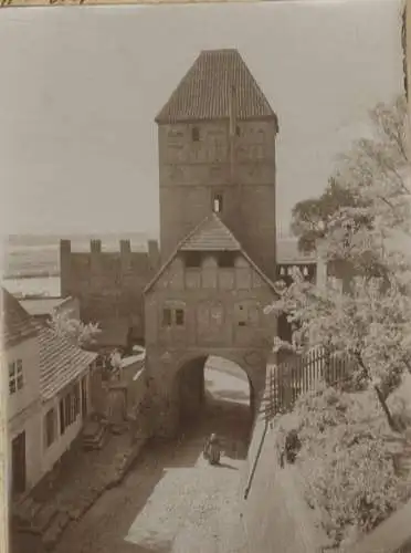 Original Foto Tangermünde in Sachsen-Anhalt, Rossfurt mit Elbtor, um 1900