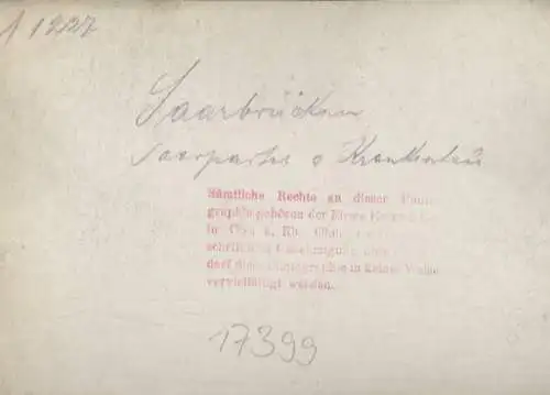 Original Foto Saarbrücken im Saarland, Saarpartie mit Lastenkähnen, um 1900