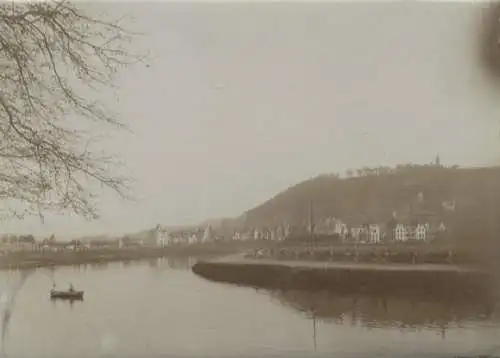 Original Foto Saarbrücken im Saarland, Villenpartie an der Saar, um 1900