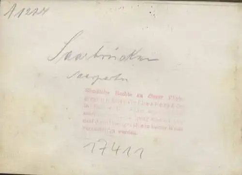 Original Foto Saarbrücken im Saarland, Saarpartie Lastenkahn, um 1900