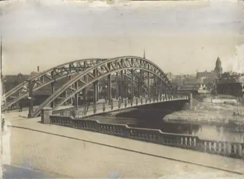 Original Foto Saarbrücken im Saarland, Kaiser-Friedrich-Brücke, um 1900