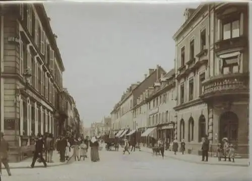 Original Foto Frankreich, Lothringen, Saargemünd (Sarreguemines), Kreuzstraße, um 1900