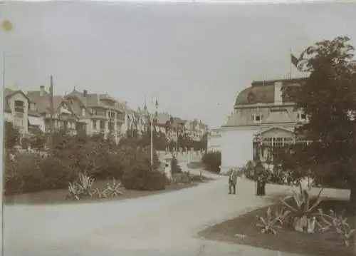 Original Foto Salzuflen in Nordrhein-Westfalen, Straßenpartie mit Villen, um 1900