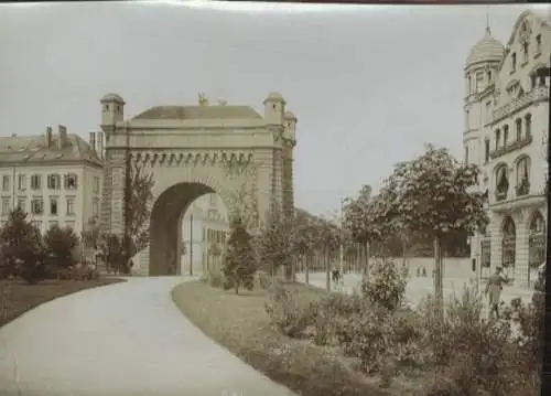 Original Foto Metz an der Mosel in Frankreich, Prinz Friedrich Karl Tor, um 1900