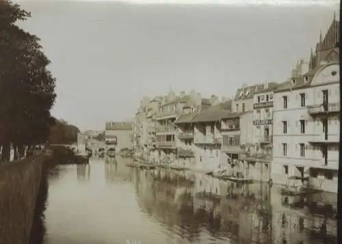 Original Foto Metz an der Mosel in Frankreich, Moselpartie, Felsenstraße, um 1900