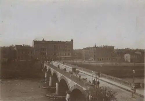 Original Foto, Sagan in Schlesien (Woiwodschaft Lebus), Kaiser Wilhelm Brücke, um 1900