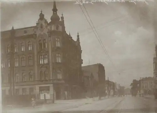 Original Foto Oberschlesien Zabrze (ehem. Hindenburg), Kronprinzenstraße, um 1900