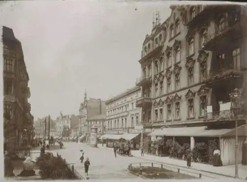 Original Foto Oberschlesien Zabrze (ehem. Hindenburg), Kronprinzenstraße, um 1900